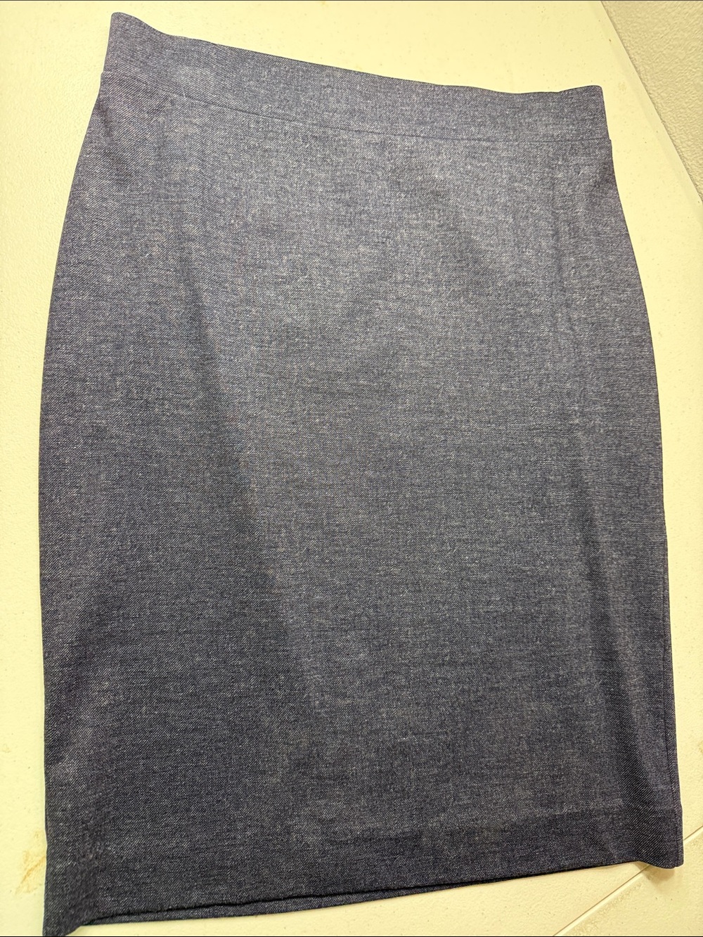 Elle Navy Heather Pencil Skirt